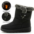 Warm ladies snow boots hook and loop waterproof women&#039;s boots casual women&#039;s shoes