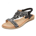 Cilool  Sandals Bohemian Rhinestone Comfortable  Holiday Shoes BS07