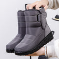 Warm Women's Snow Boots Women's Velcro Waterproof European Size 44 Women's Boots Casual Women's Shoes