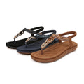 Cilool  Sandals Bohemian Rhinestone Comfortable  Holiday Shoes BS10