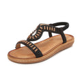 Cilool  Sandals Bohemian Rhinestone Comfortable  Holiday Shoes BS08