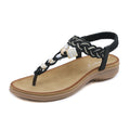 Cilool  Sandals Bohemian Rhinestone Comfortable  Holiday Shoes BS17