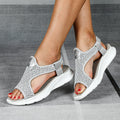 Women Summer Mesh Sport Comfortable Wedges Shoes Beach Peep toe Breathable Sandals Wedge Sandals for Women