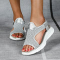 Women Summer Mesh Sport Comfortable Wedges Shoes Beach Peep toe Breathable Sandals Wedge Sandals for Women