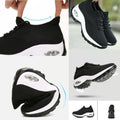 Cilool Lace Up Walking Running Shoes Platform Sneakers