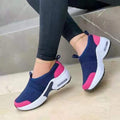 Women's Arch Fit Sneakers Platform Color Matching Breathable Wedges  Walking Sneakers