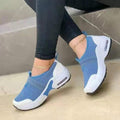 Women's Arch Fit Sneakers Platform Color Matching Breathable Wedges  Walking Sneakers