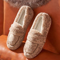 Winter Warm  Flock Flat Shoes Casual Loafers Slip on Furry Outer Wearing Flats Loafers Fluffy Flat Mules Warm