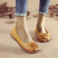 Cilool Summer top layer cowhide flat casual women's shoes