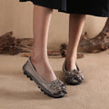 Layer leather flat bottom comfortable women's shoes