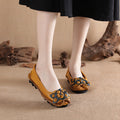 Layer leather flat bottom comfortable women's shoes