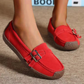Cilool Leather Flat-bottomed Casual Shoes
