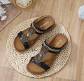 Cilool  Sandals Bohemian Rhinestone Comfortable  Holiday Shoes BS04
