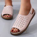Cilool Hollow Out Low Top Flat Heel Breathable Women's Sandals