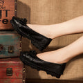 Original new handmade women's shoes Flat heel cowhide flower single shoes