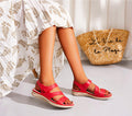 Cilool Casual Lightweight Vintage Wedge Comfort Sandals