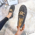 Cilool Furry Flats Loafers Fu61