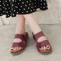 Summer women's sandals retro style wedge heel soft bottom
