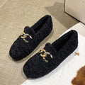 Cilool Furry Flats Loafers Fu66