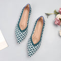 Women Soft Shoes Breathable Knit Pointed Shoes Women's Flat Shoes Ballet Single Shoes Comfortable Pregnant Shoes