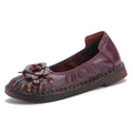 Designer Shoes Women Luxury Flats Handmade Flower Vintage Loafers