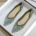 Cilool Rhinestone Flat Bling Diamonds Bridal Shoes