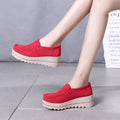 Women Slip On platform Loafers Comfort Suede Moccasins Shoes with leather suede fringes