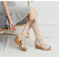 Summer Comfortable Women Shoes Woman Sandals Fashion Flowers Casual Roman shoes Ladies Wedges Sandals