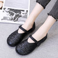Women's Comfort sofe pu Slip On Loafer Marley Driver Loafers wide buckle flat Shoes Weave Mary Janes Shoes