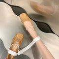 Cilool Square Toe Ballet Flats Ankle Strap Spring Designer Ladies Dress Shoes