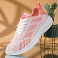 Platform Flats Air Mesh Bandage Shoes Casual Sports Women Pink Sneakers