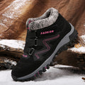 Cilool Plush Waterproof Women Snow Boots  Work Safety Rubber Shoes