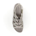 Solid Color Round Open Toe Soft Wedge Drawstring Ladies Sandalias