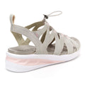 Solid Color Round Open Toe Soft Wedge Drawstring Ladies Sandalias