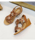 New Summer Shoes Elegant Wedge Sandals Fashion Casual Comfortable Ladies Flower Shoes