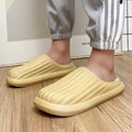 Plus-size cotton slippers couple waterproof home thickening bun toe thickening warm slippers home cover foot cotton shoes men