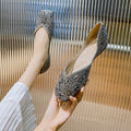 Cilool Women's Rhinestone Flats Fashion Sequin Wedding Shoes