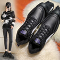 Thick-soled sneakers women plus velvet plus large size cotton shoes in autumn and winter, new waterproof and non-slip black work shoes is not tired of standing for a long time.