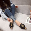 Version Of Rhinestone Flat-bottome Casual Slippers
