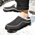 Cilool Cotton Slippers Warm In Winter Plus Velvet Cotton Shoes