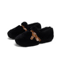 Versatile plush shoes for women in winter, new plush and warm soybean shoes with flat bottoms, comfortable snow cotton ladles