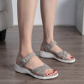 Cilool Wedge Heel Soft Thick Bottom Rhinestone Sandals