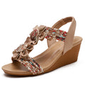 New Summer Shoes Elegant Wedge Sandals Fashion Casual Comfortable Ladies Flower Shoes