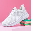 Cilool Fashion Light Lace-Up Travel Shoes Cozy Walking Tennis Vulcanized Shoes