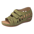 Cilool Gladiator Ladies Hollow Out Wedges Buckle Platform Casual  Sandals