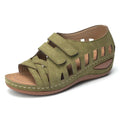 Cilool Gladiator Ladies Hollow Out Wedges Buckle Platform Casual  Sandals