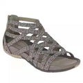 Summer Women Shoes  Leopard Round Toe Hollow Wedges Sandals