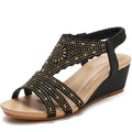 Cilool Women Wedges Sandals Bling High Heel Shoes