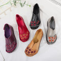 Floral Moccasins Ladies Vintage Luxury Loafer Waterproof Wide Fit Chic Shoes