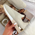 Slip-On Knit Solid Color Sneakers For Female Sport Mesh Casual Shoes